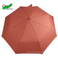 women waterproof fabric material 3 foldable  burgundy umbrella with bag